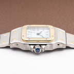 Cartier Santos Lady Automatic Gold Steel PM 1990s Ref. 0902