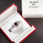 Cartier Santos Carrée Lady Burgundy Red Dial “Swiss Only” Automatic Ref. 0901 from 1980s