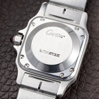Cartier Santos Carrée Lady Burgundy Red Dial “Swiss Only” Automatic Ref. 0901 from 1980s