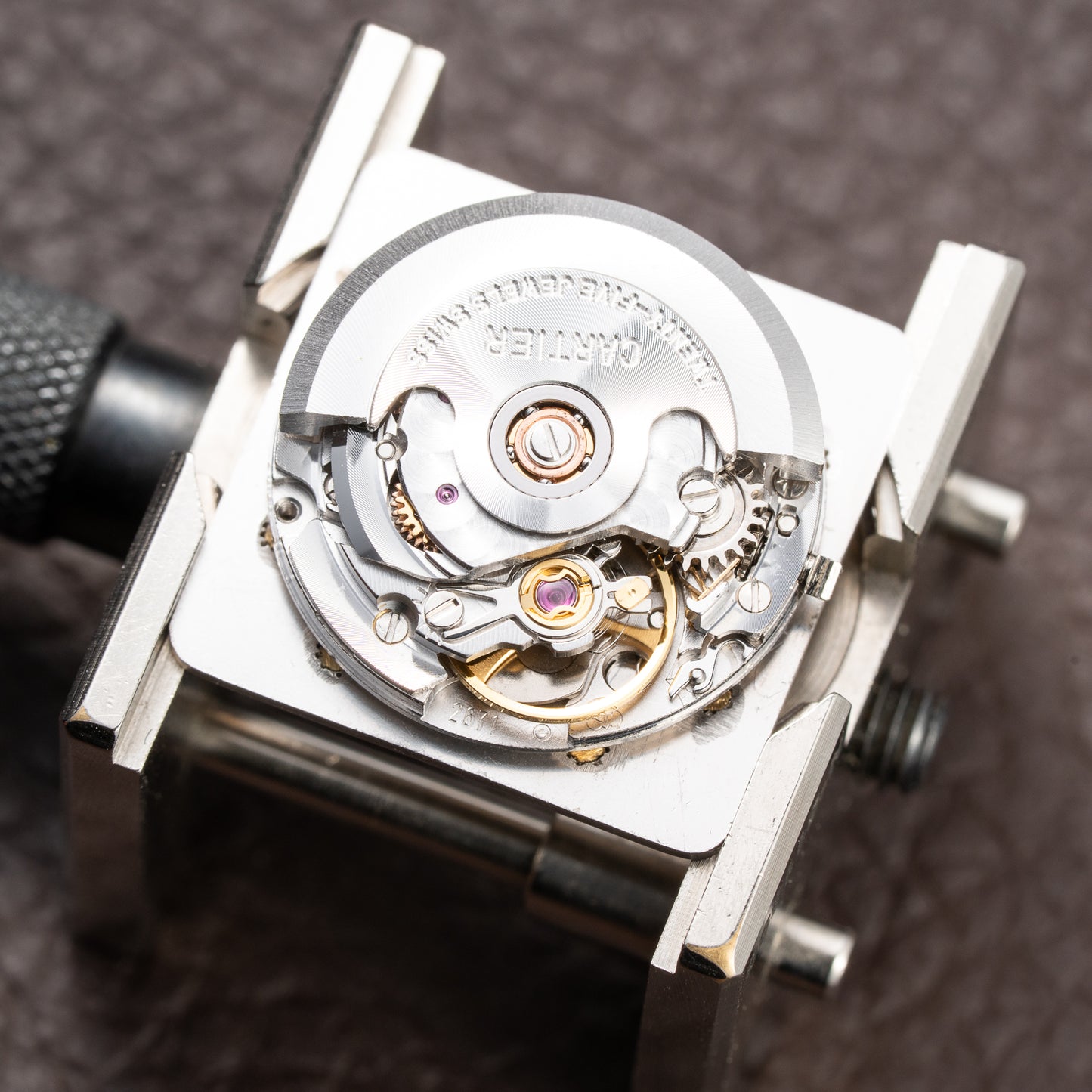 Cartier Santos Carrée Or Massif Factory Diamond “Paris” Dial Full Set Ref. 2960 from 1986