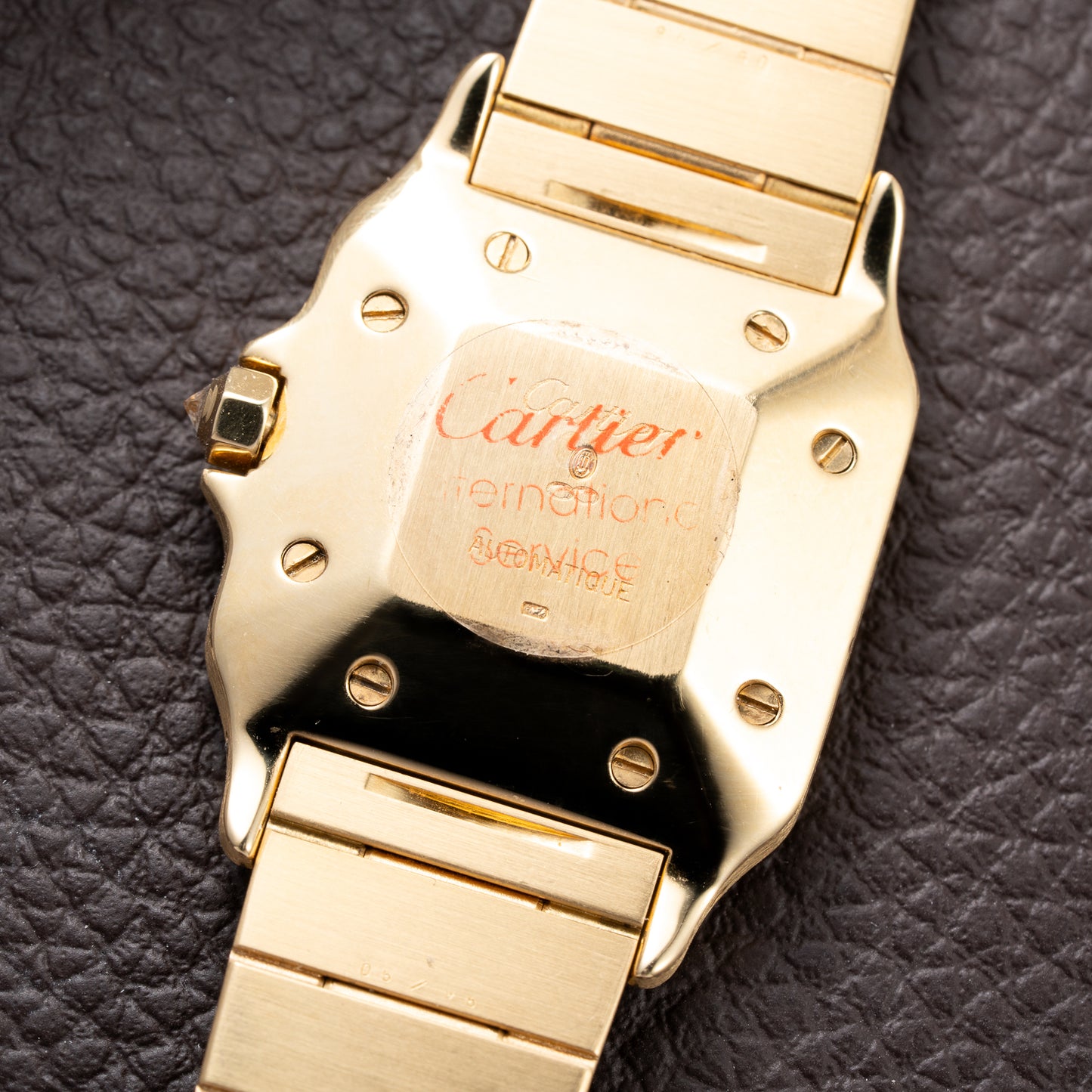 Cartier Santos Carrée Or Massif Factory Diamond “Paris” Dial Full Set Ref. 2960 from 1986