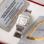 Cartier Santos Lady Automatic Full Set 1981 Gold Steel PM Ref. 0902