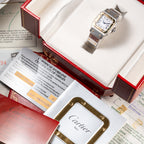 Cartier Santos Lady Automatic Full Set 1981 Gold Steel PM Ref. 0902