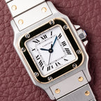 Cartier Santos Lady Automatic Full Set 1981 Gold Steel PM Ref. 0902