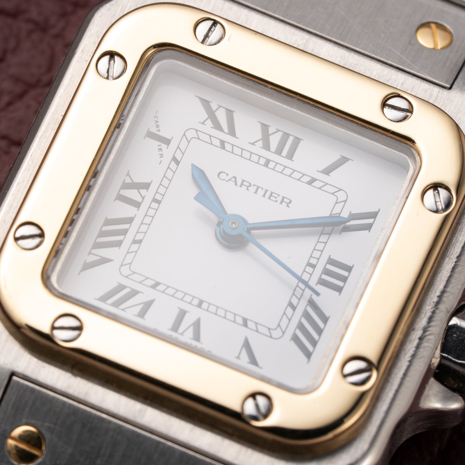 Cartier Santos Lady Automatic Full Set 1981 Gold Steel PM Ref. 0902