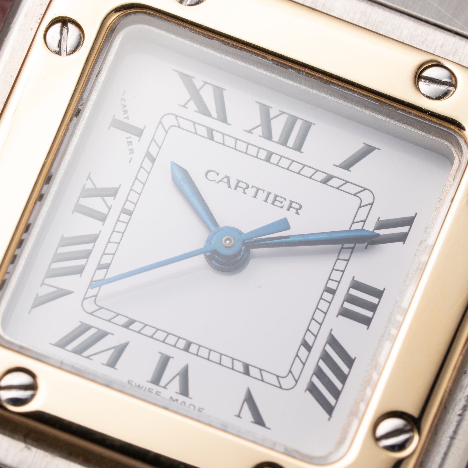 Cartier Santos Lady Automatic Full Set 1981 Gold Steel PM Ref. 0902