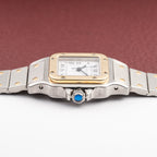 Cartier Santos Lady Automatic Full Set 1981 Gold Steel PM Ref. 0902