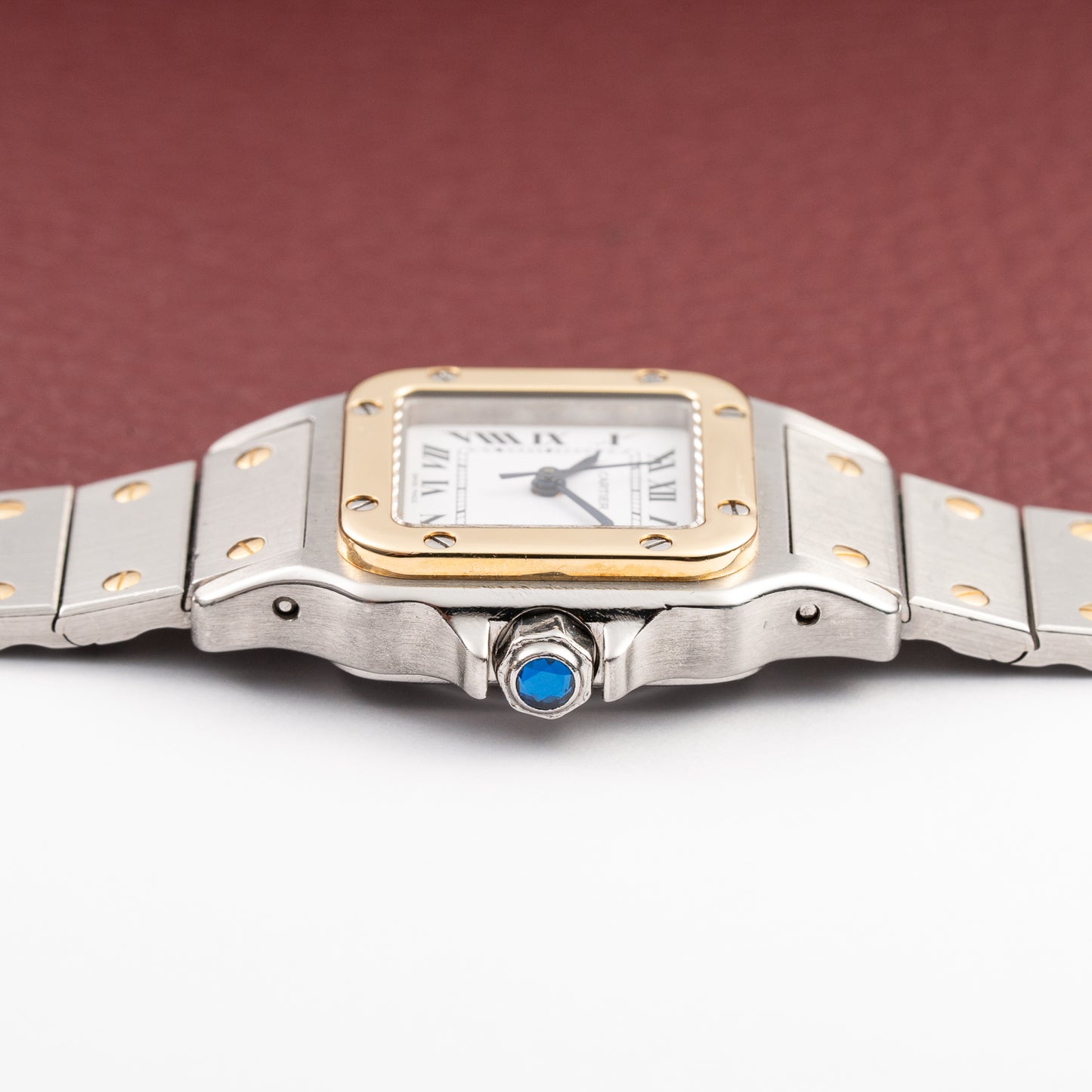 Cartier Santos Lady Automatic Full Set 1981 Gold Steel PM Ref. 0902