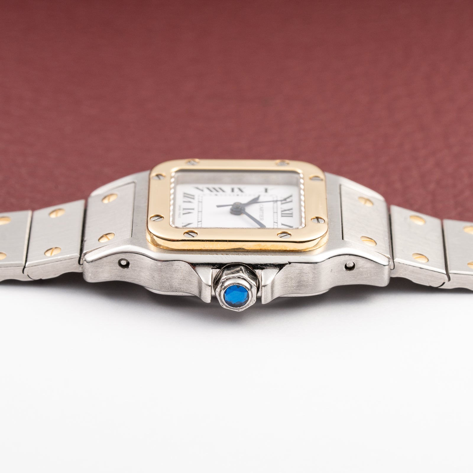 Cartier Santos Lady Automatic Full Set 1981 Gold Steel PM Ref. 0902