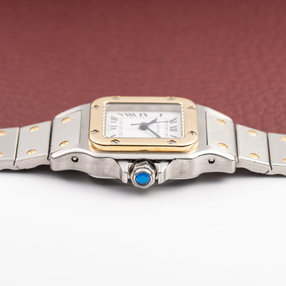 Cartier Santos Lady Automatic Full Set 1981 Gold Steel PM Ref. 0902