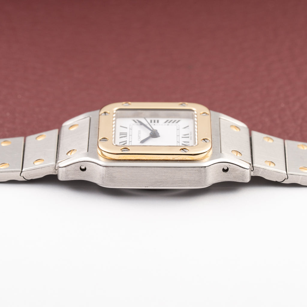 Cartier Santos Lady Automatic Full Set 1981 Gold Steel PM Ref. 0902