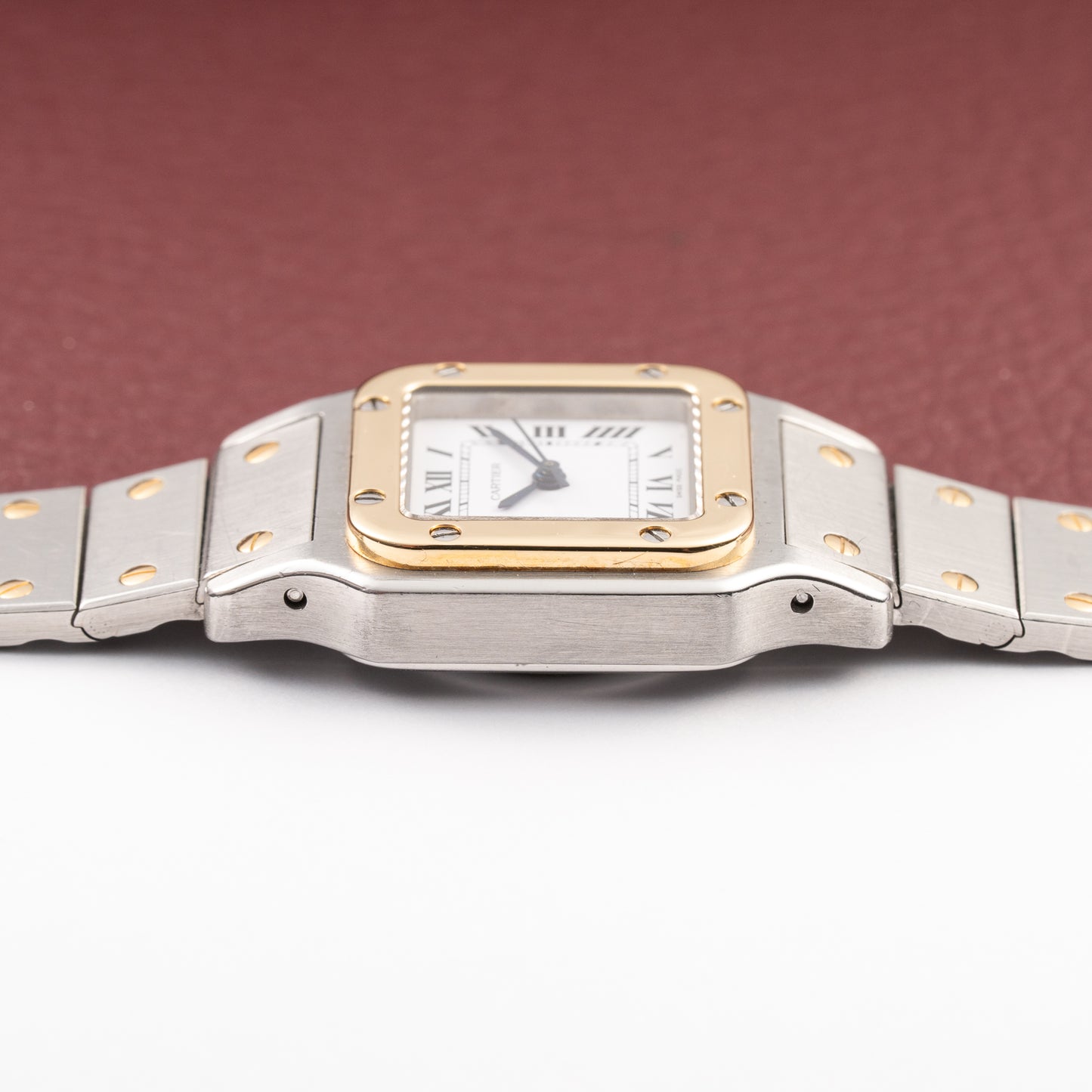 Cartier Santos Lady Automatic Full Set 1981 Gold Steel PM Ref. 0902