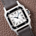 Cartier Santos Carrée Lady Automatic Steel PM Ref 0901 from 1980s