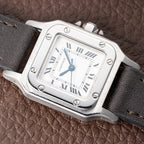 Cartier Santos Carrée Lady Automatic Steel PM Ref 0901 from 1980s