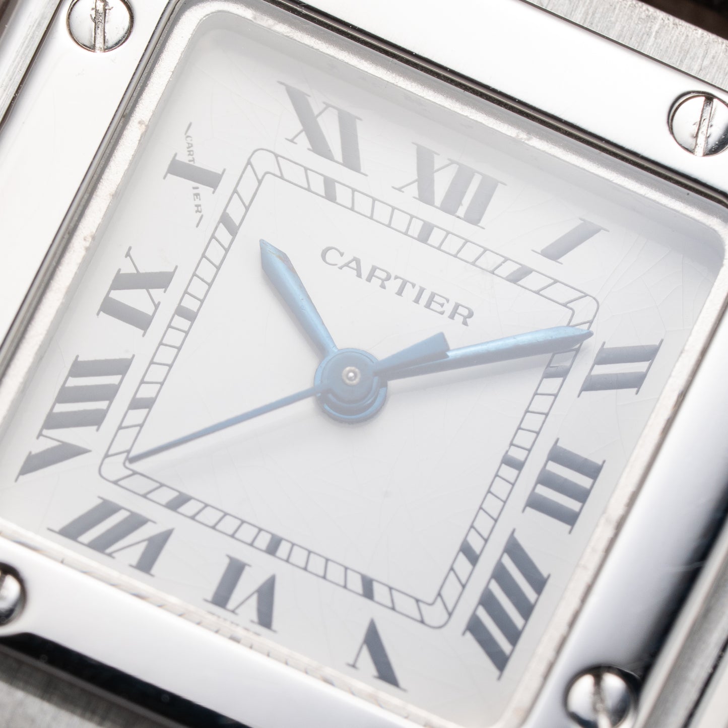 Cartier Santos Carrée Lady Automatic Steel PM Ref 0901 from 1980s
