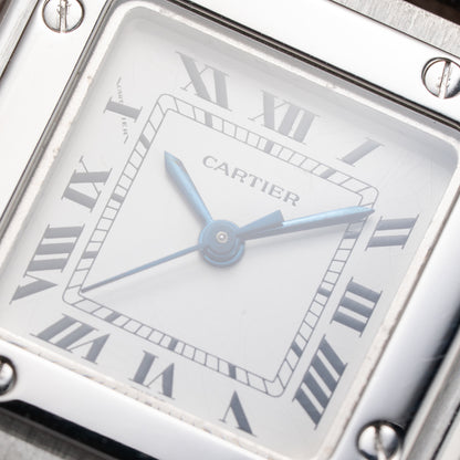 Cartier Santos Carrée Lady Automatic Steel PM Ref 0901 from 1980s