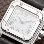 Cartier Santos Carrée Lady Automatic Steel PM Ref 0901 from 1980s