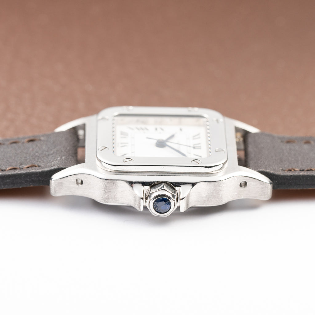 Cartier Santos Carrée Lady Automatic Steel PM Ref 0901 from 1980s
