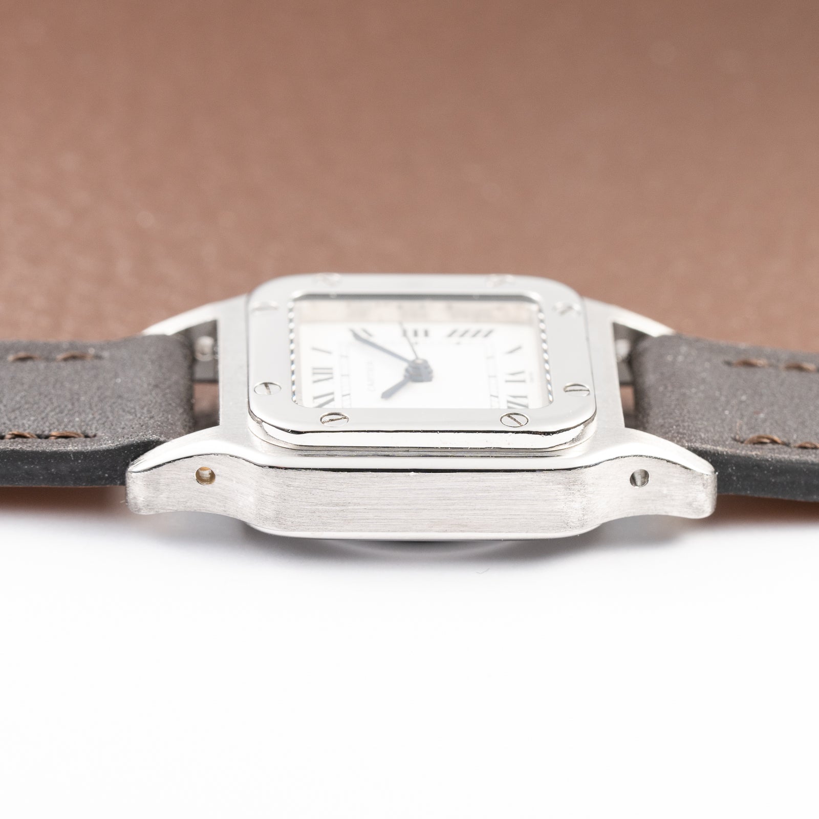 Cartier Santos Carrée Lady Automatic Steel PM Ref 0901 from 1980s