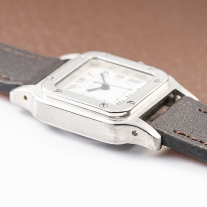 Cartier Santos Carrée Lady Automatic Steel PM Ref 0901 from 1980s