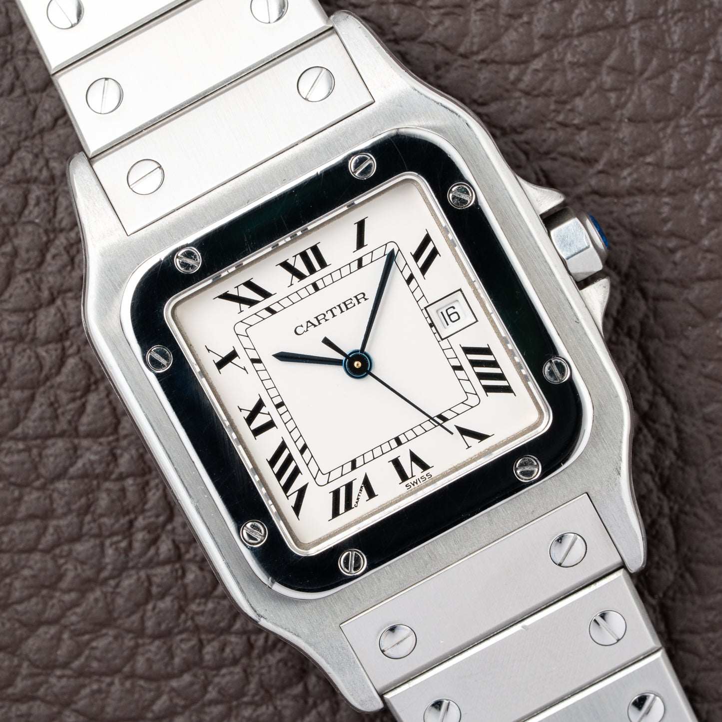 Cartier Santos Carrée Automatic Ref 2960 Full Set from 1985