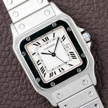 Cartier Santos Carrée Automatic Ref 2960 Full Set from 1985