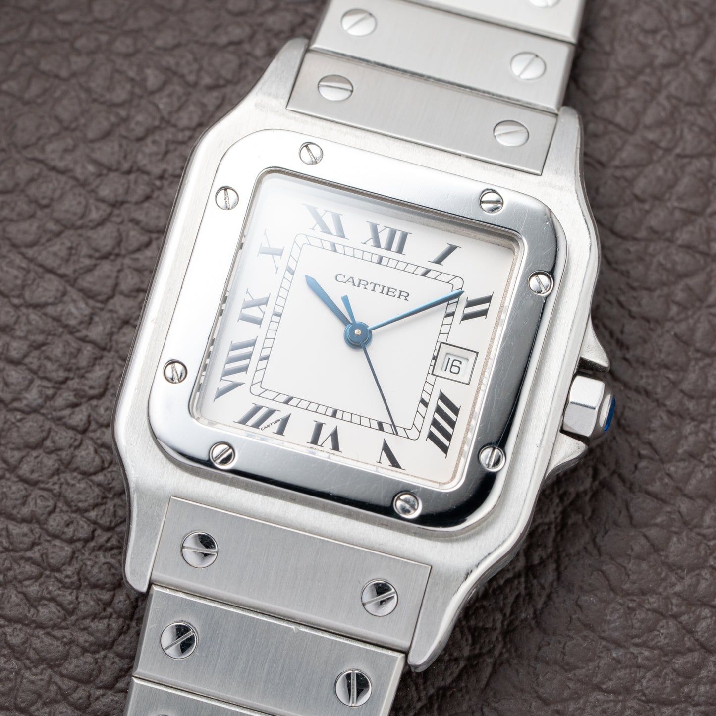 Cartier Santos Carrée Automatic Ref 2960 Full Set from 1985
