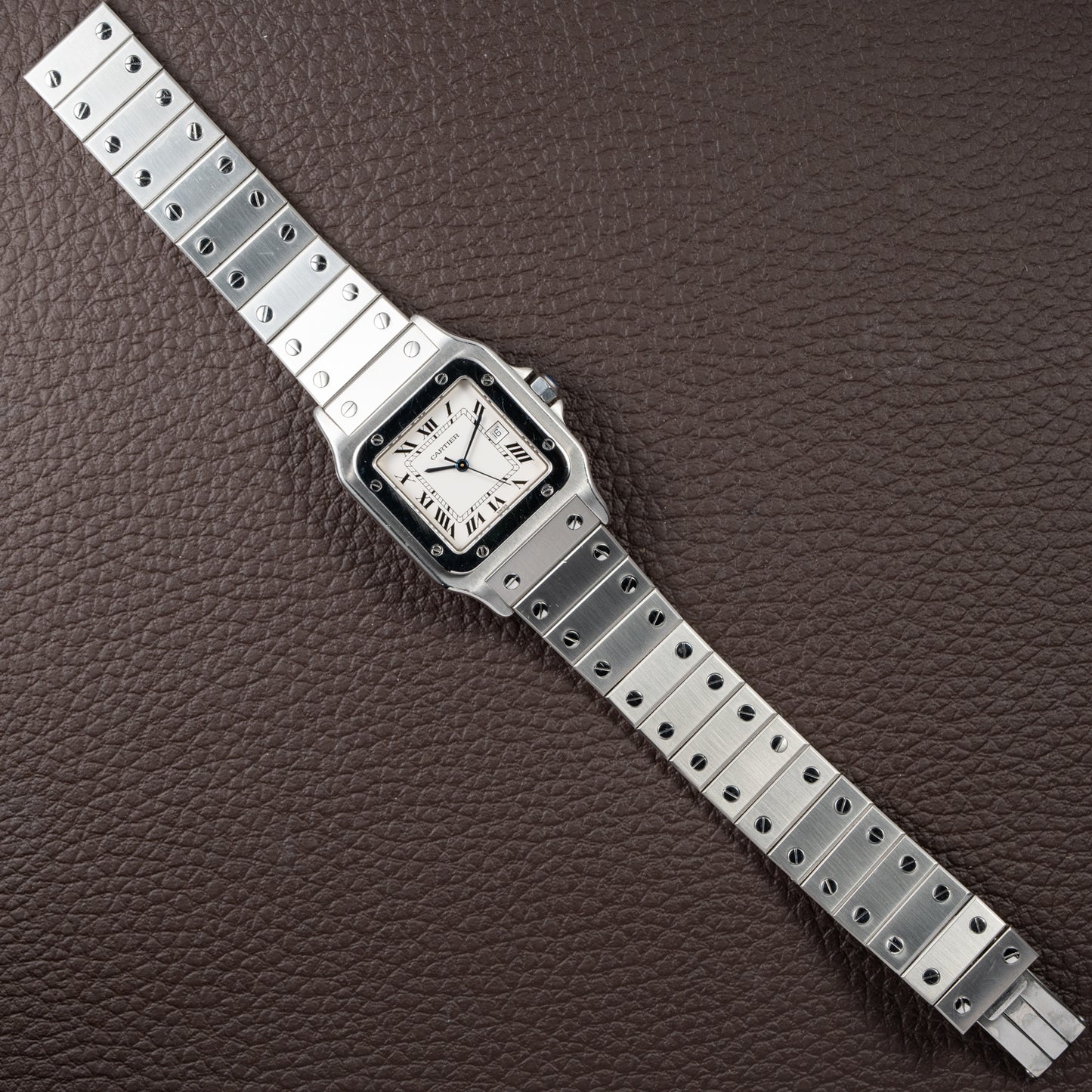 Cartier Santos Carrée Automatic Ref 2960 Full Set from 1985