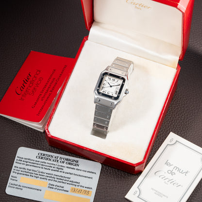 Cartier Santos Carrée Automatic Ref 2960 Full Set from 1985