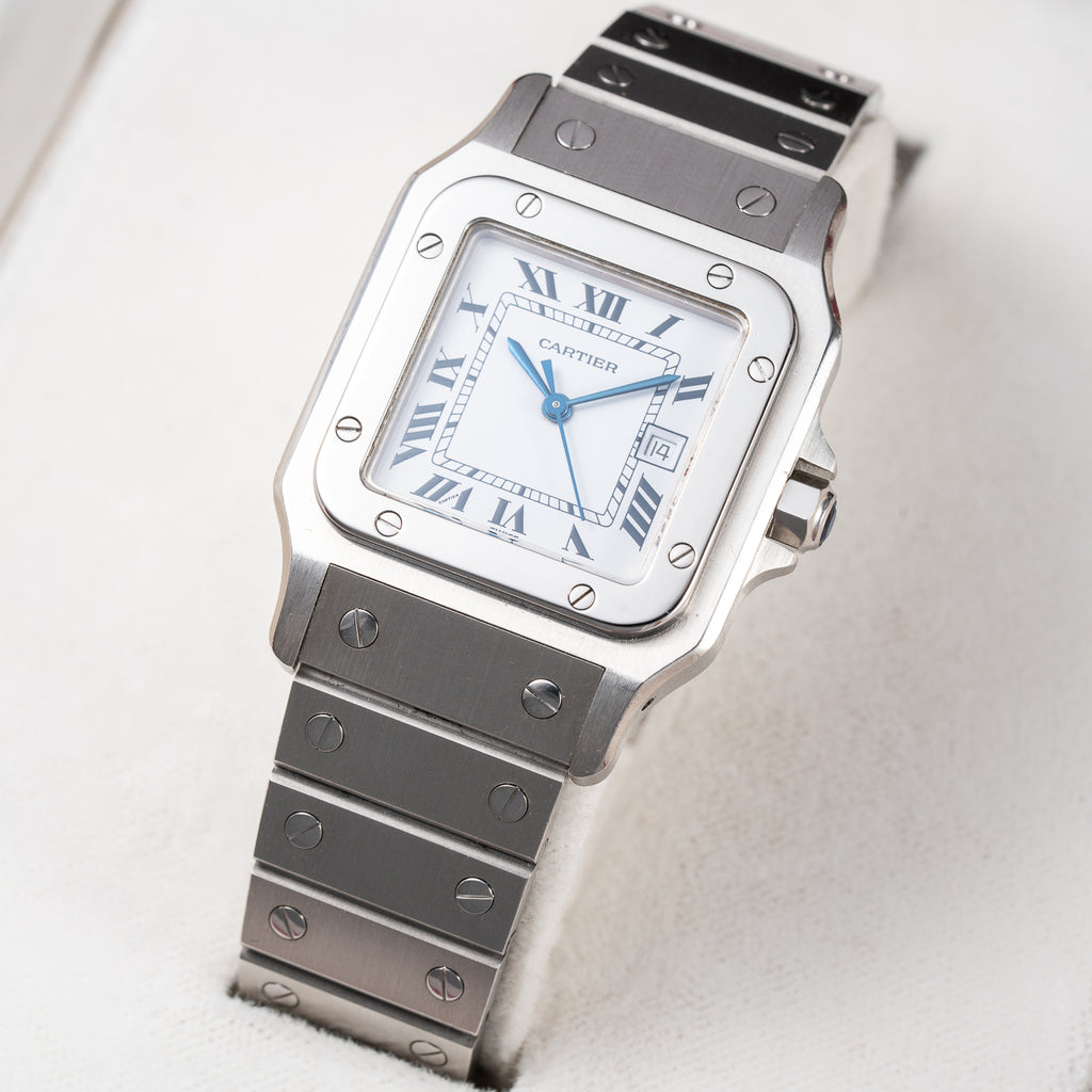 Cartier Santos Carrée Automatic Unpolished Mint Condition Ref 2960 Full Set from 1981