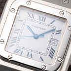 Cartier Santos Carrée Automatic Unpolished Mint Condition Ref 2960 Full Set from 1981