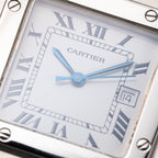 Cartier Santos Carrée Automatic Unpolished Mint Condition Ref 2960 Full Set from 1981