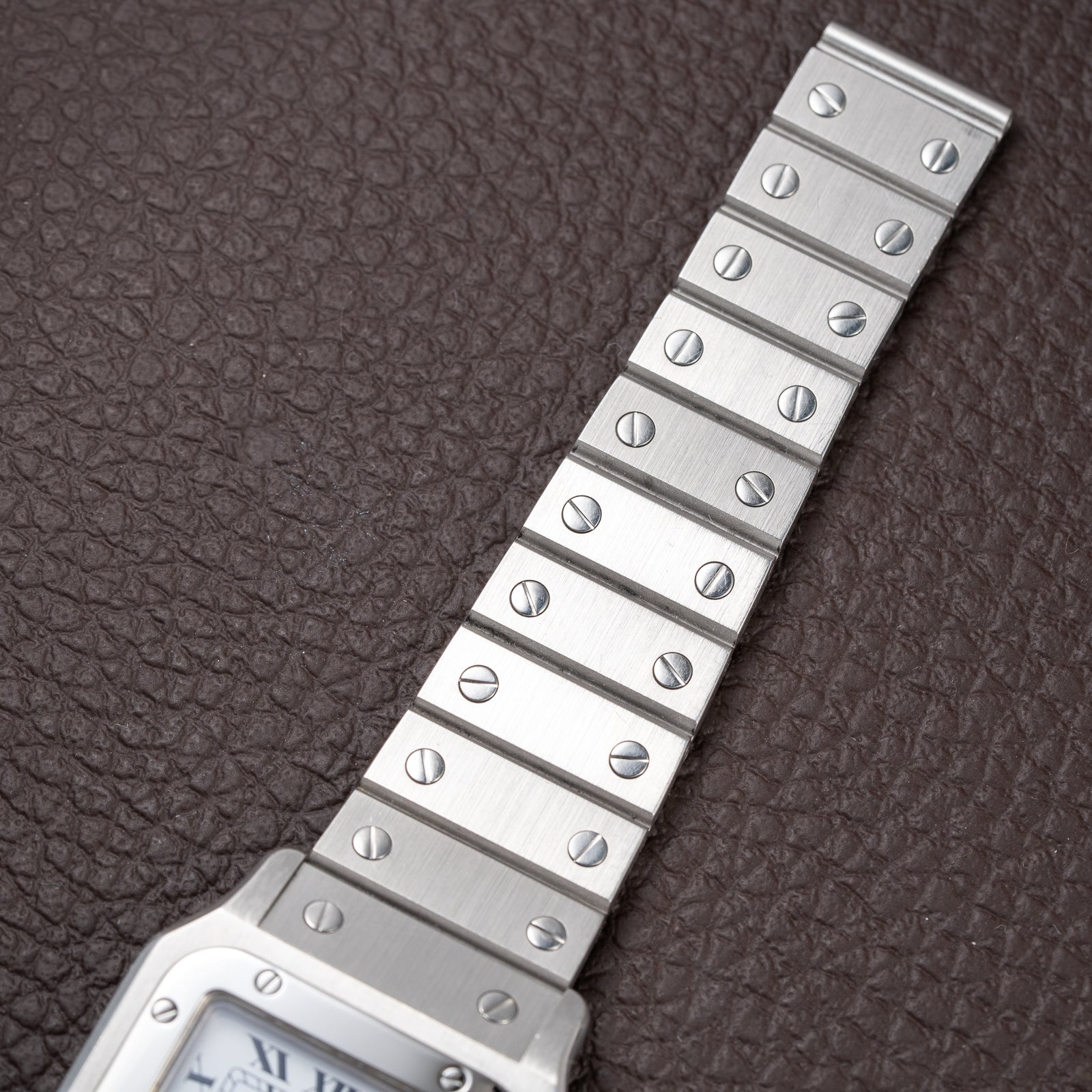 Cartier Santos Carrée Automatic Unpolished Mint Condition Ref 2960 Full Set from 1981