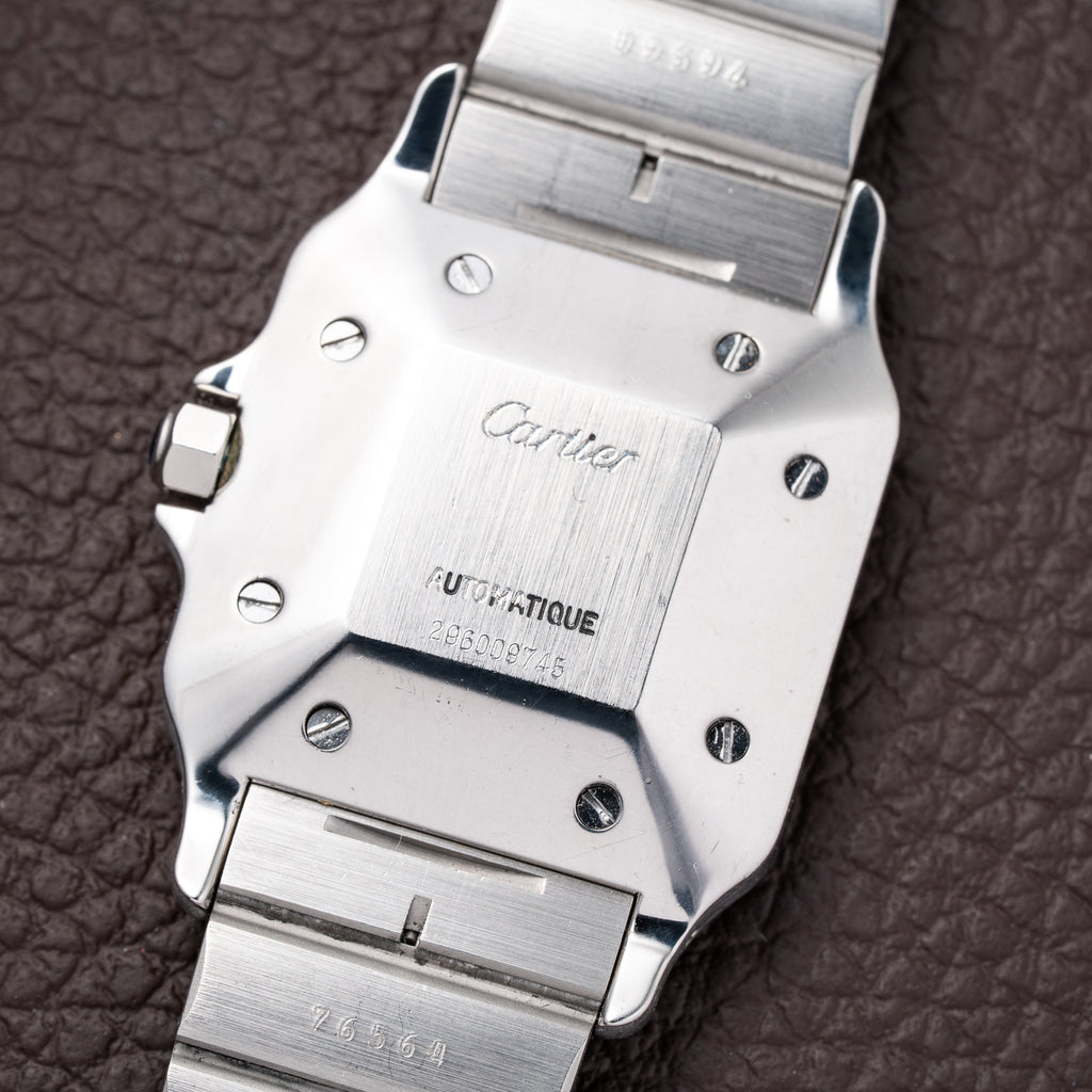 Cartier Santos Carrée Automatic Unpolished Mint Condition Ref 2960 Full Set from 1981