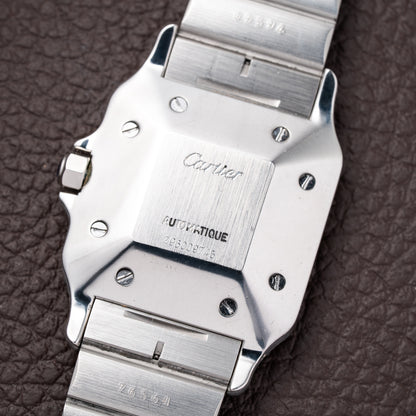 Cartier Santos Carrée Automatic Unpolished Mint Condition Ref 2960 Full Set from 1981