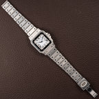 Cartier Santos Carrée Automatic Unpolished Mint Condition Ref 2960 Full Set from 1981