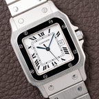 Cartier Santos Carrée Automatic Unpolished Mint Condition Ref 2960 Full Set from 1981