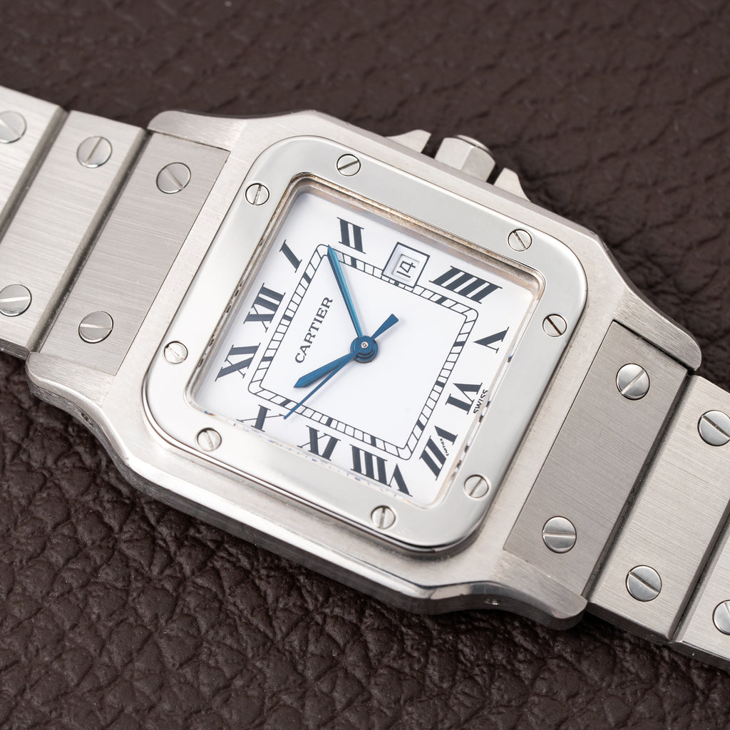 Cartier Santos Carrée Automatic Unpolished Mint Condition Ref 2960 Full Set from 1981