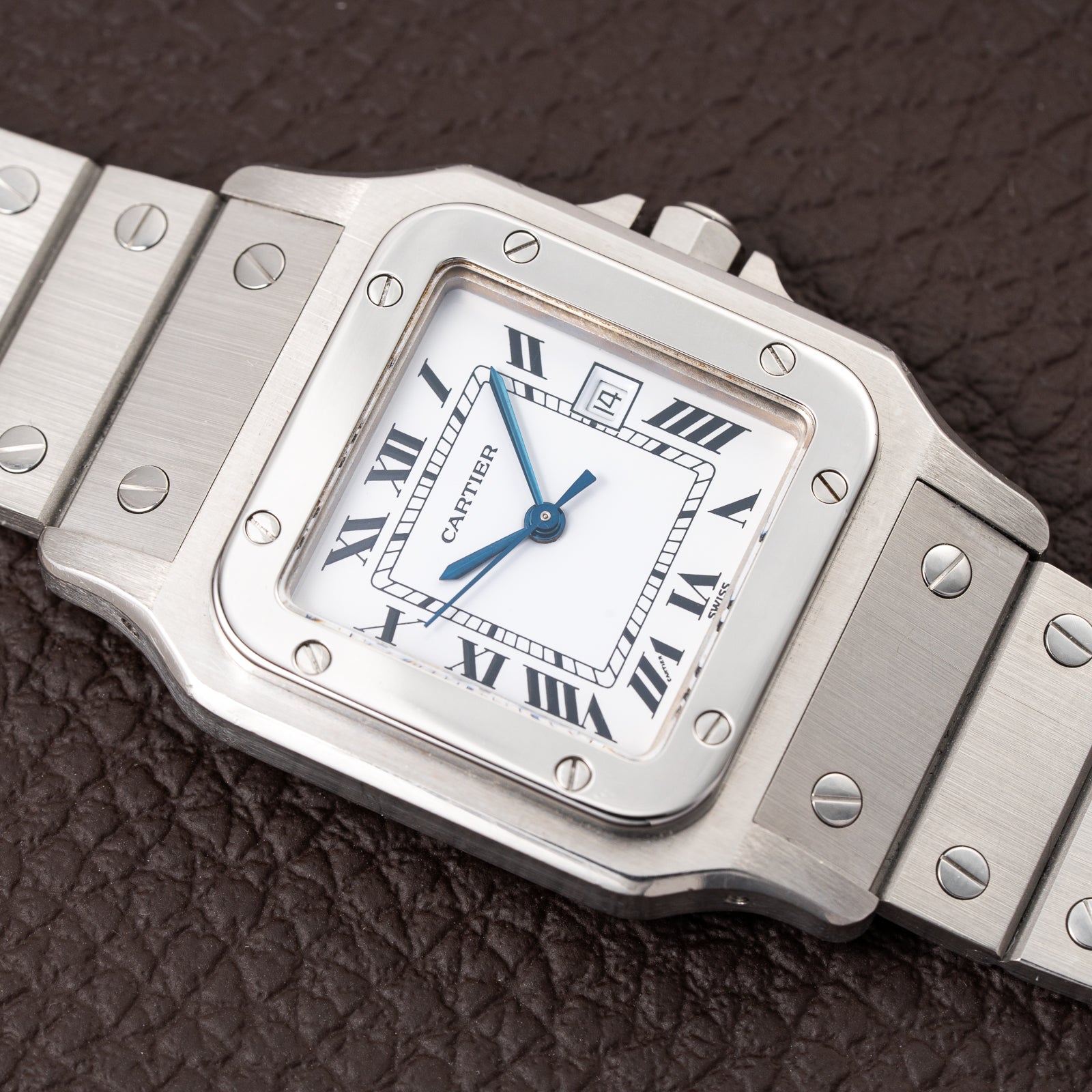 Cartier Santos Carrée Automatic Unpolished Mint Condition Ref 2960 Full Set from 1981