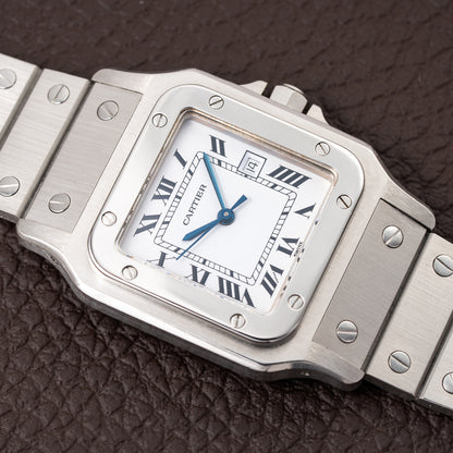 Cartier Santos Carrée Automatic Unpolished Mint Condition Ref 2960 Full Set from 1981