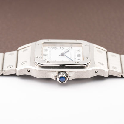 Cartier Santos Carrée Automatic Unpolished Mint Condition Ref 2960 Full Set from 1981