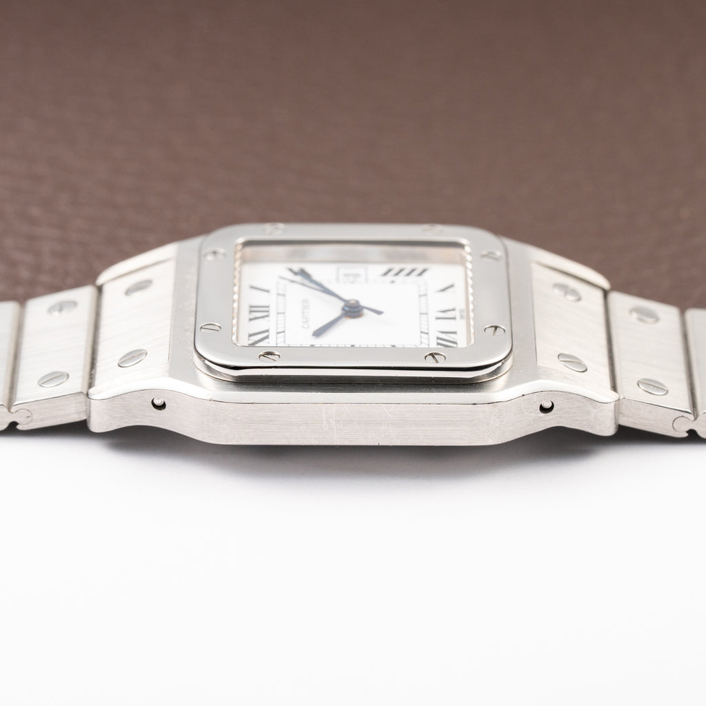Cartier Santos Carrée Automatic Unpolished Mint Condition Ref 2960 Full Set from 1981