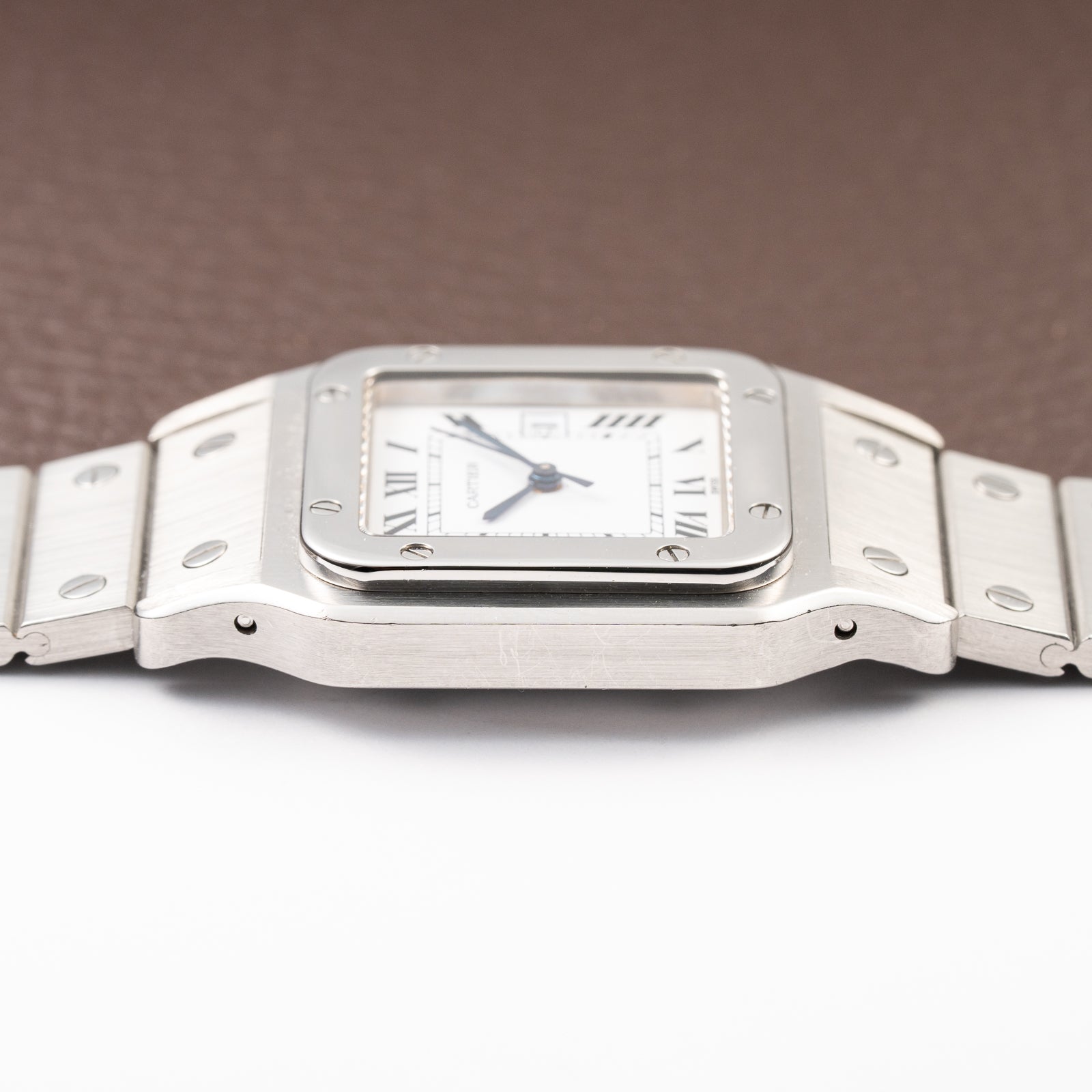 Cartier Santos Carrée Automatic Unpolished Mint Condition Ref 2960 Full Set from 1981