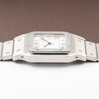 Cartier Santos Carrée Automatic Unpolished Mint Condition Ref 2960 Full Set from 1981