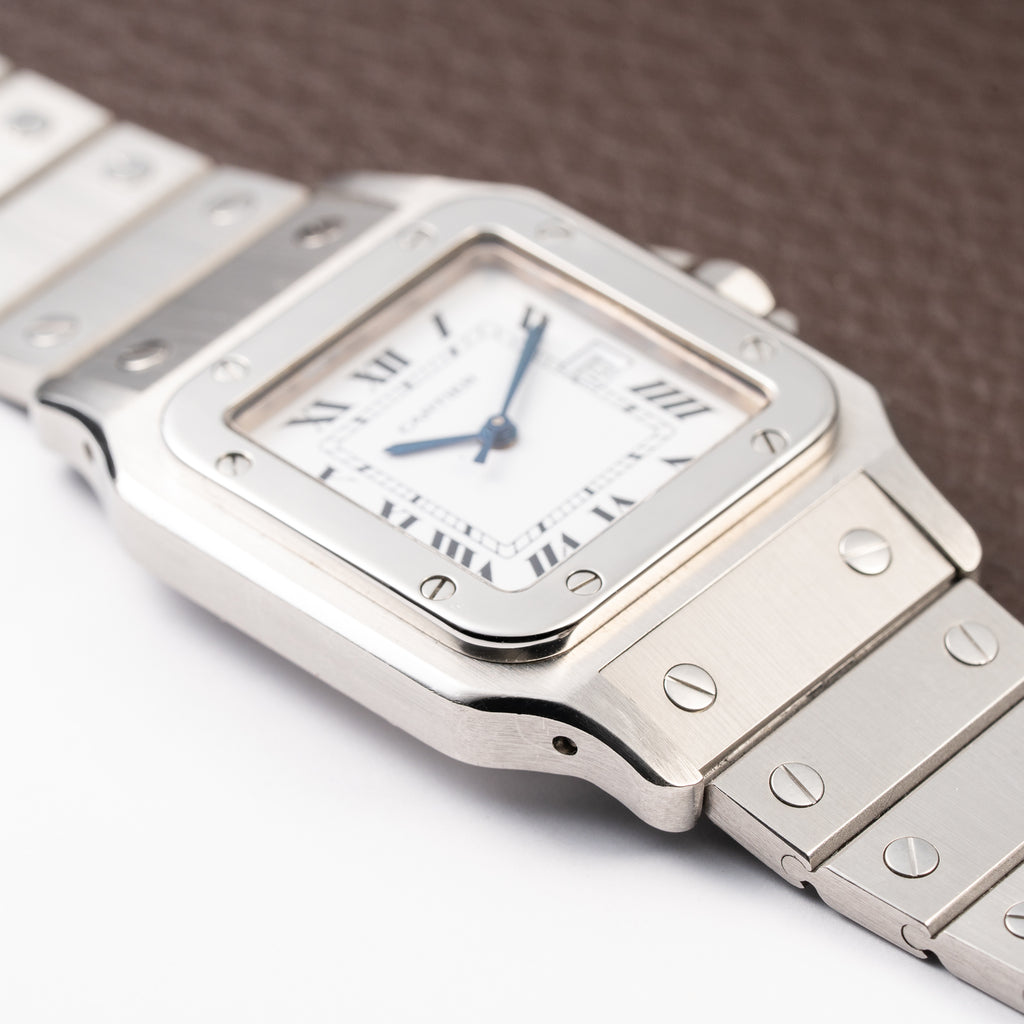 Cartier Santos Carrée Automatic Unpolished Mint Condition Ref 2960 Full Set from 1981