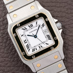 Cartier Santos Carrée Gold & Steel GM Automatic Ref. 2961 from 1980s