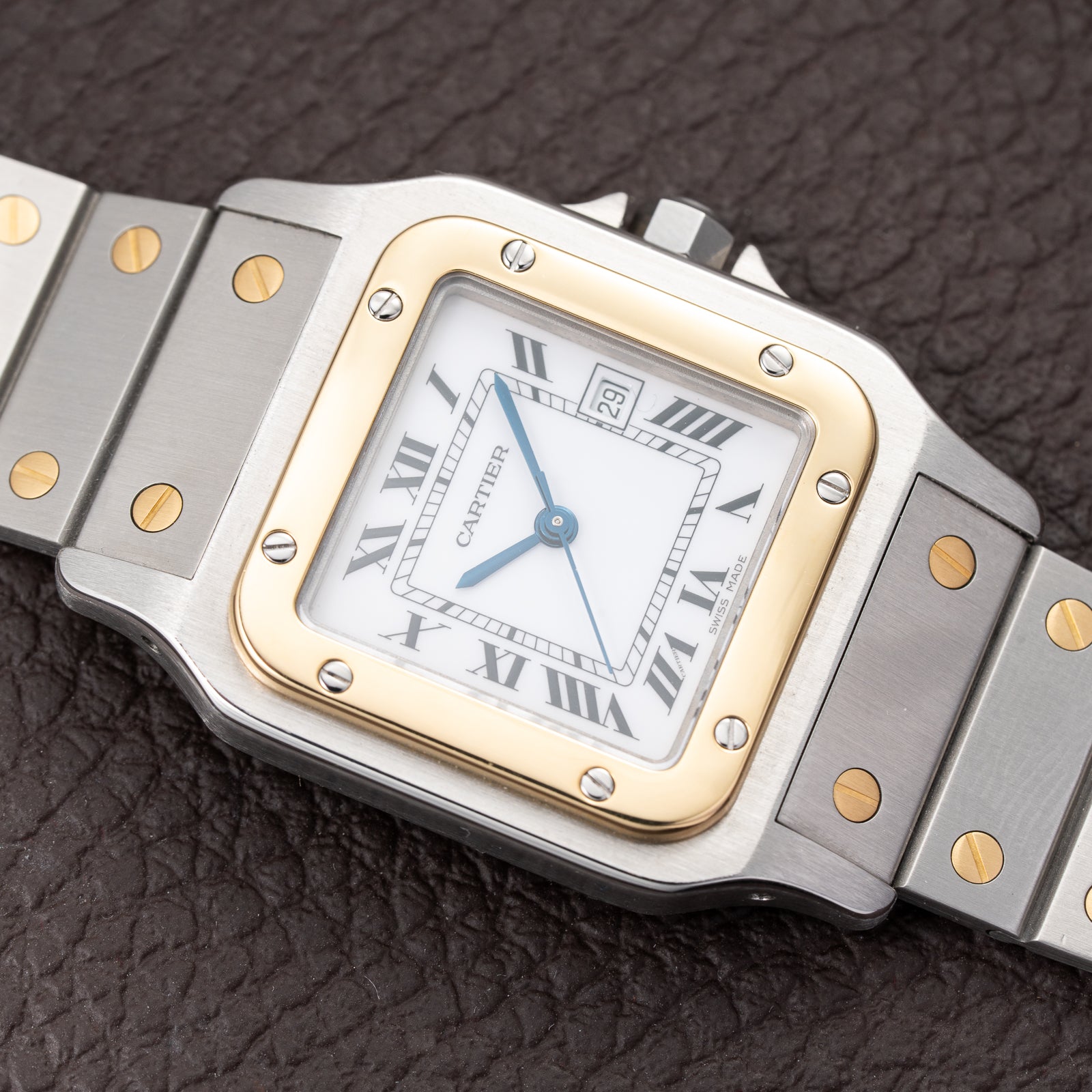 Cartier Santos Carrée Gold & Steel GM Automatic Ref. 2961 from 1980s