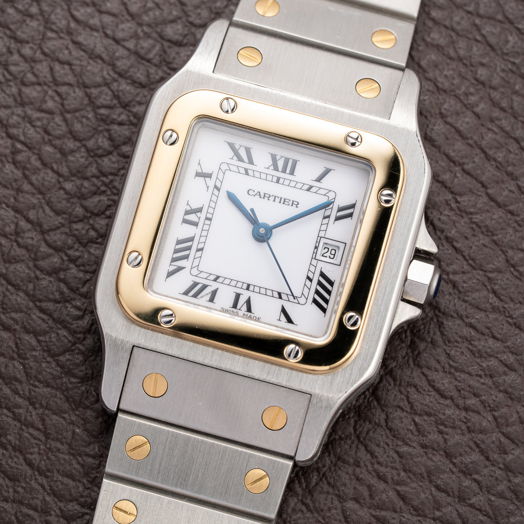 Cartier Santos Carrée Gold & Steel GM Automatic Ref. 2961 from 1980s