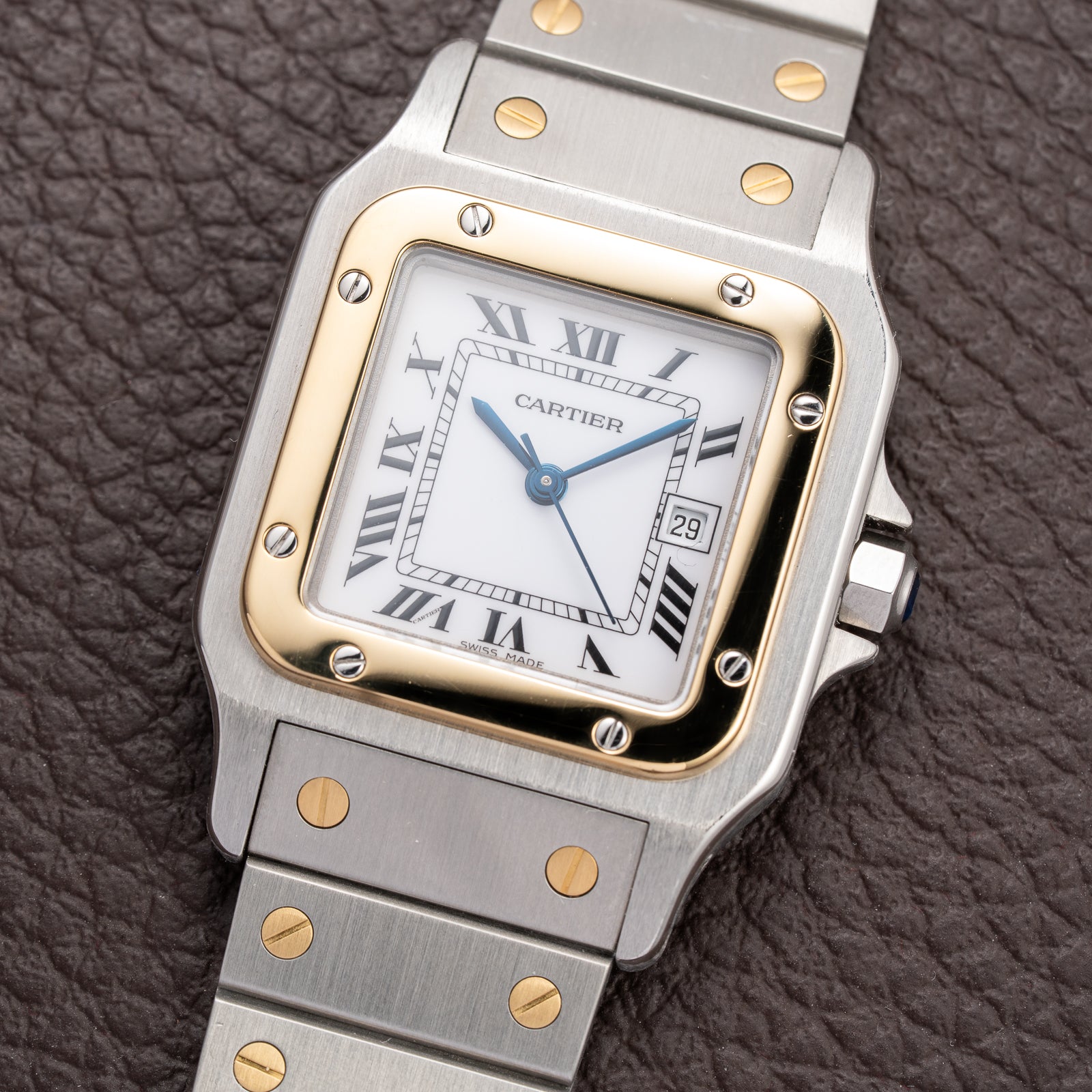 Cartier Santos Carrée Gold & Steel GM Automatic Ref. 2961 from 1980s