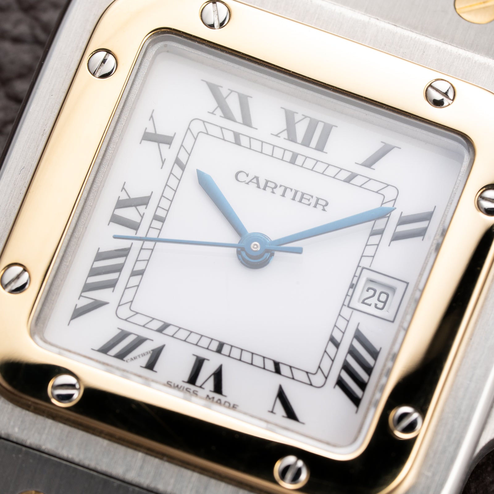 Cartier Santos Carrée Gold & Steel GM Automatic Ref. 2961 from 1980s